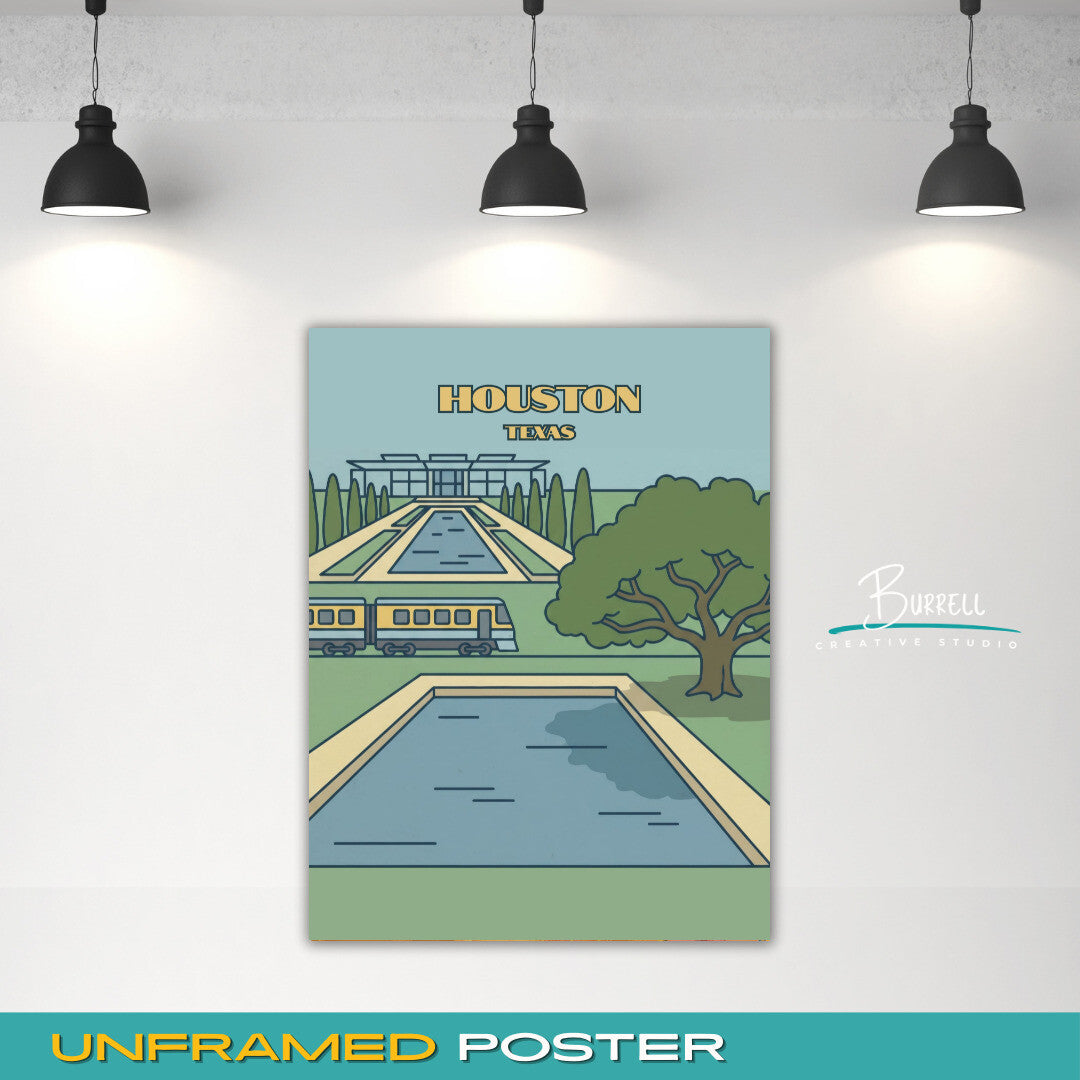 Houston Texas Hermann Park Travel Posters & Wall Art Poster Print