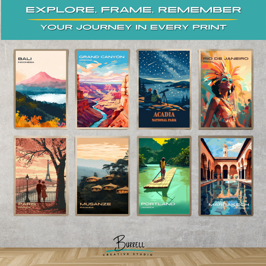Acadia National Park Maine Star Gazing Travel Posters & Wall Art Poster Print