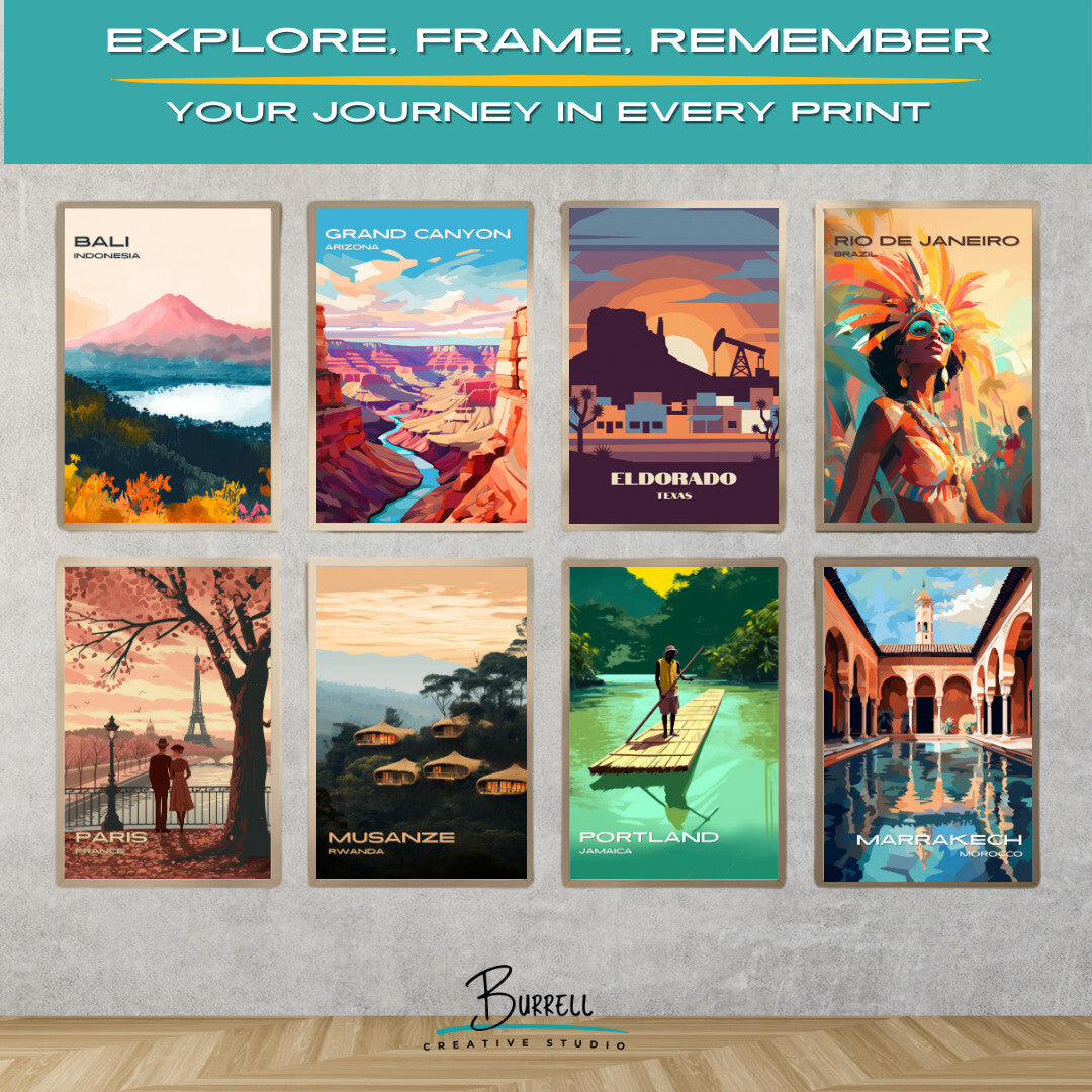 Eldorado Texas Star Gazing Travel Posters & Wall Art Poster Print