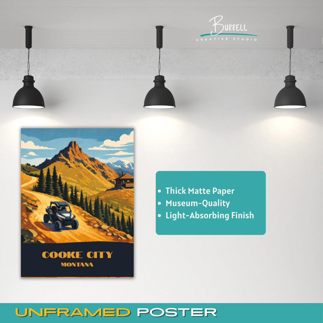 Cooke City Montana 4x4 Off Roading Travel Posters & Wall Art Poster Print