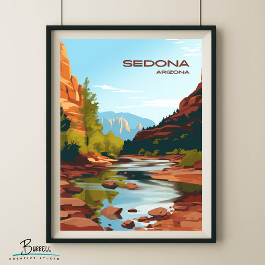 Sedona Arizona Slide Rock State Park National Parks & Wall Art Poster Print