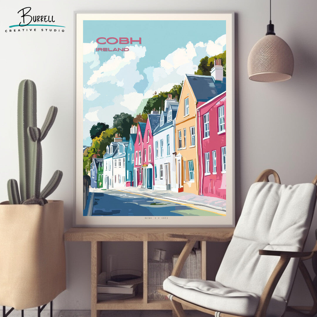 Cobh Ireland Deck Of Cards Travel Poster & Wall Art Poster Print