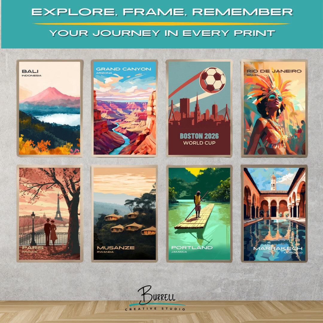 Boston United States 2026 World Cup Vintage Football Posters & Wall Art Poster Print
