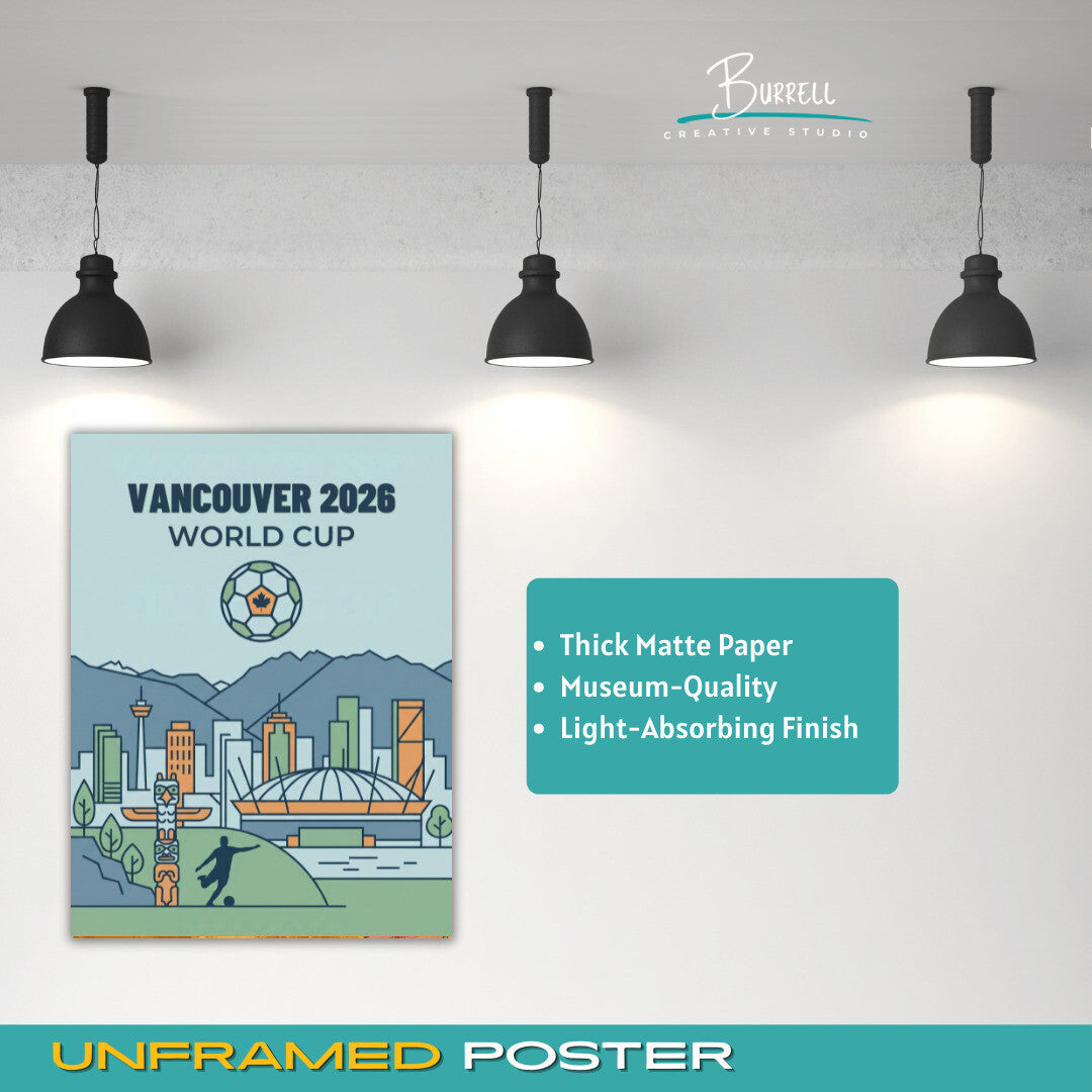 Vancouver Canada 2026 World Cup Football Posters & Wall Art Poster Print