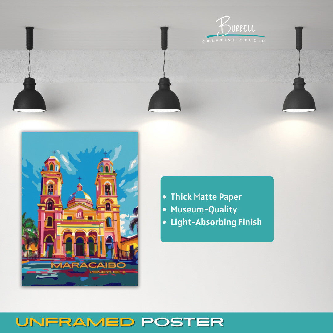 Maracaibo Venezuela Basilica de la Chinita Travel Poster & Wall Art Poster Print