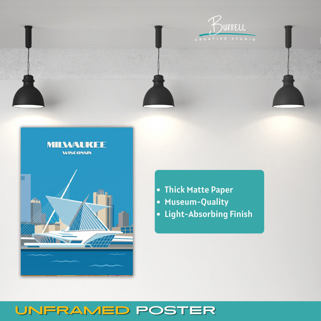 Milwaukee Wisconsin Art Museum Travel Posters & Wall Art Poster Print
