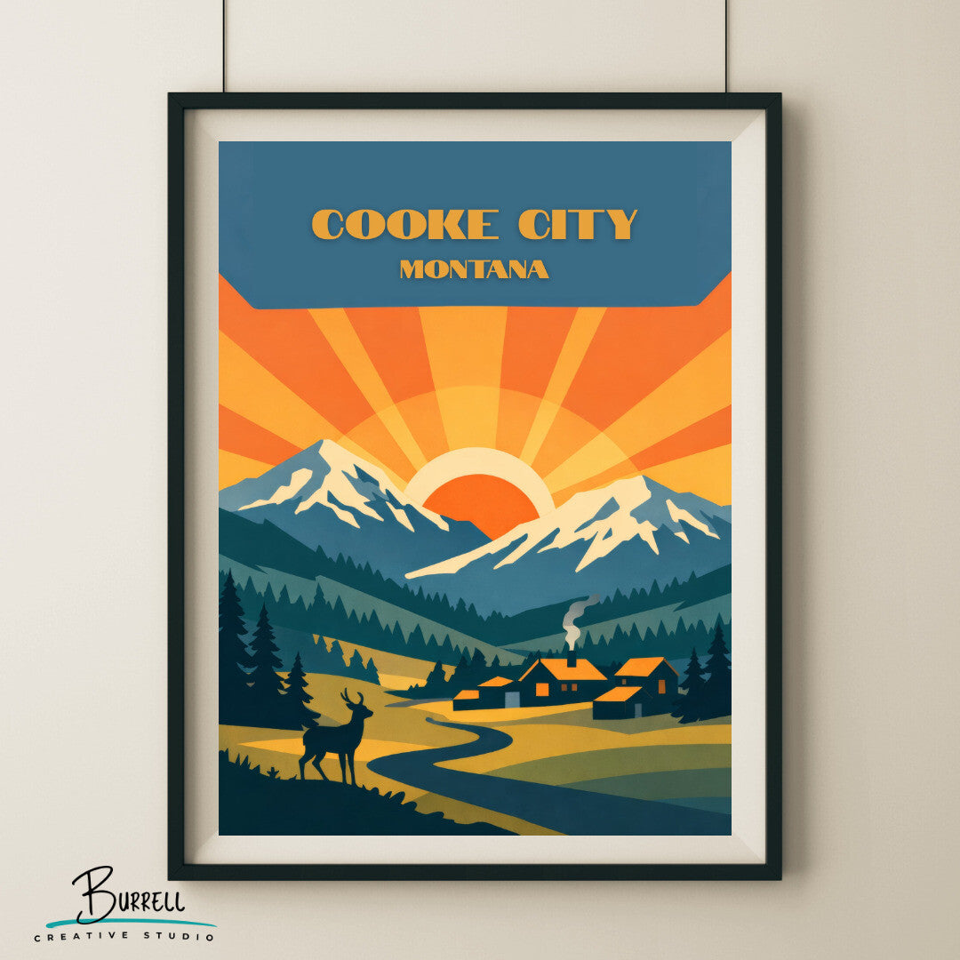 Cooke City Montana Sunrise Travel Posters & Wall Art Poster Print