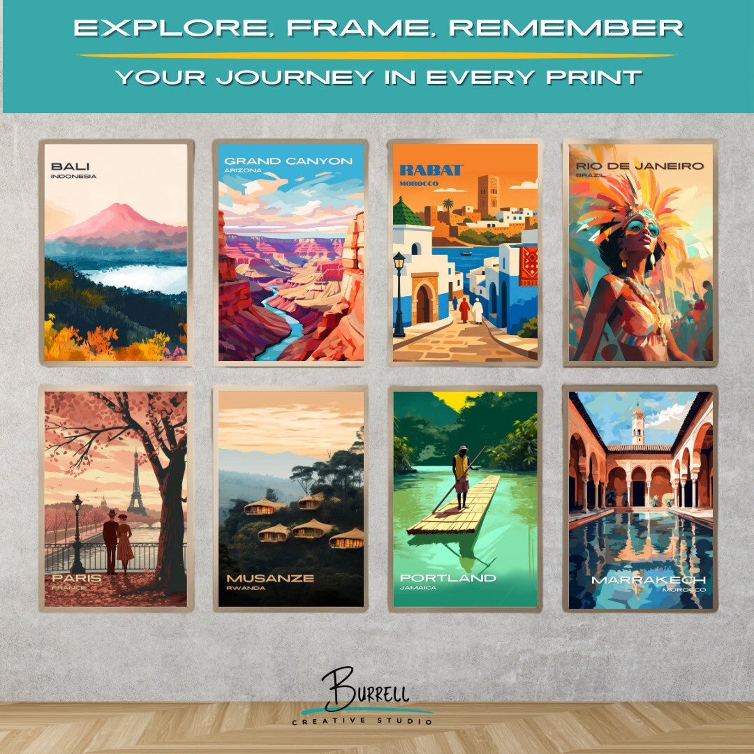 Rabat Morocco Medina Travel Poster & Wall Art Poster Print