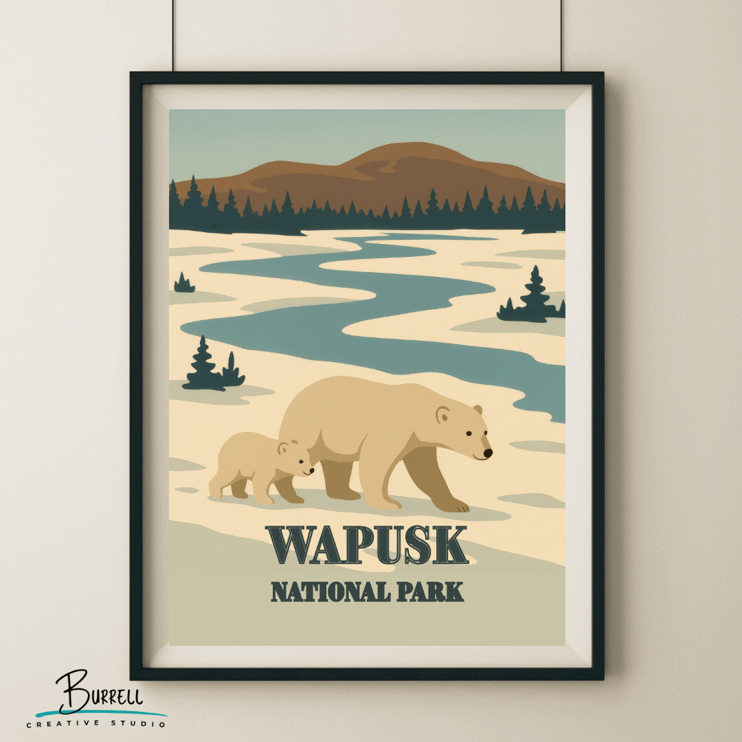 Wapusk National Park Canada Wildlife Travel Posters & Wall Art Poster Print