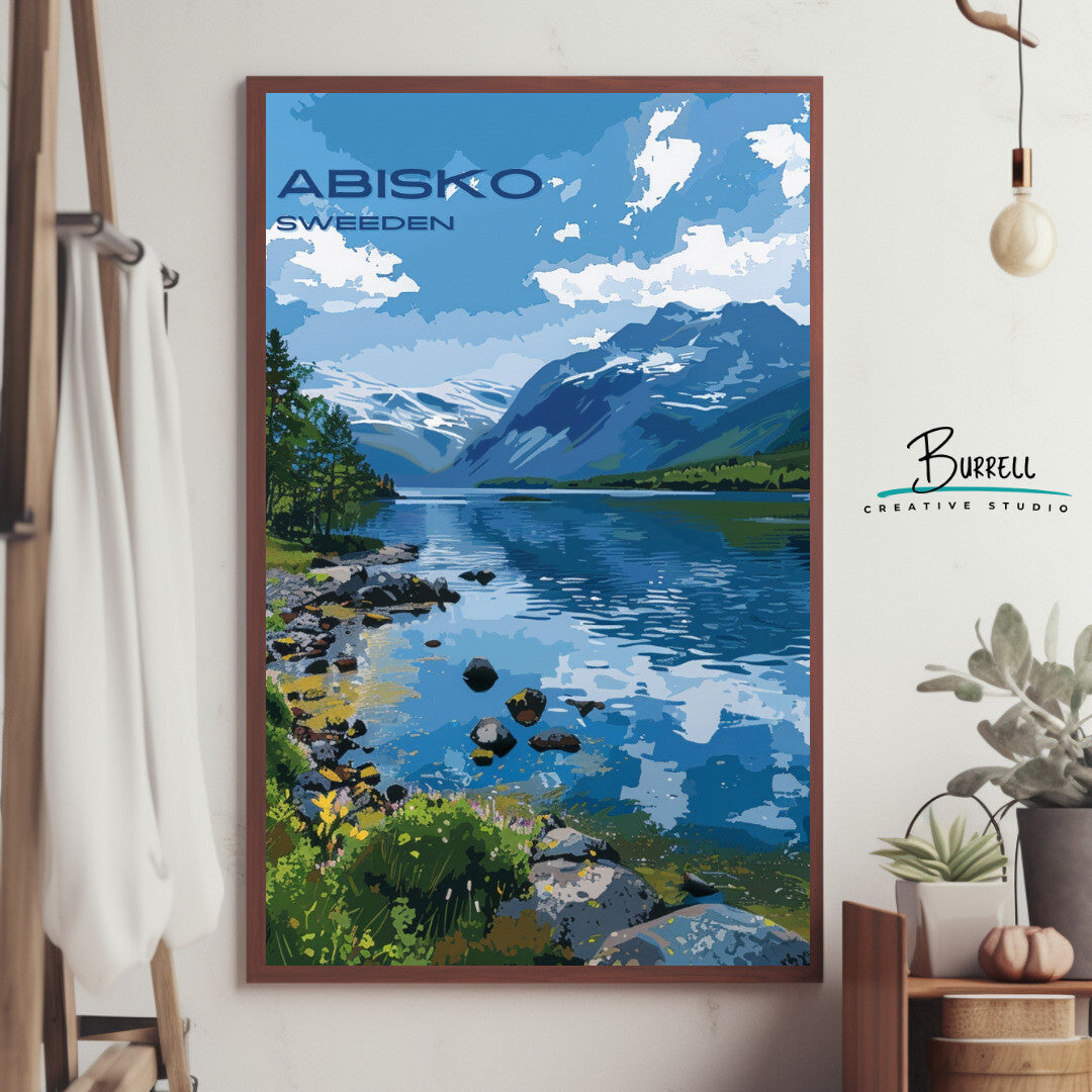 Abisko Sweden National Park Travel Poster & Wall Art Poster Print