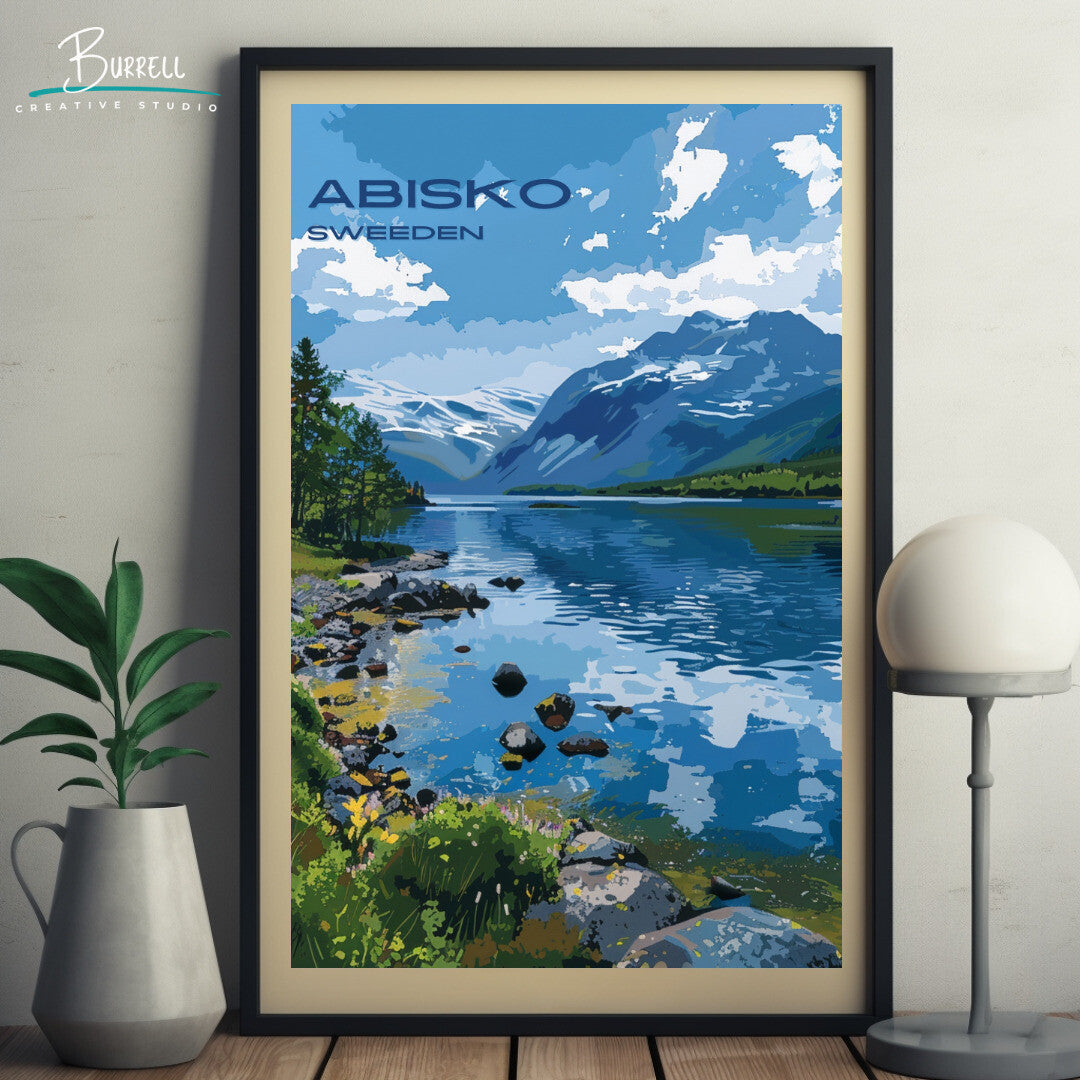 Abisko Sweden National Park Travel Poster & Wall Art Poster Print