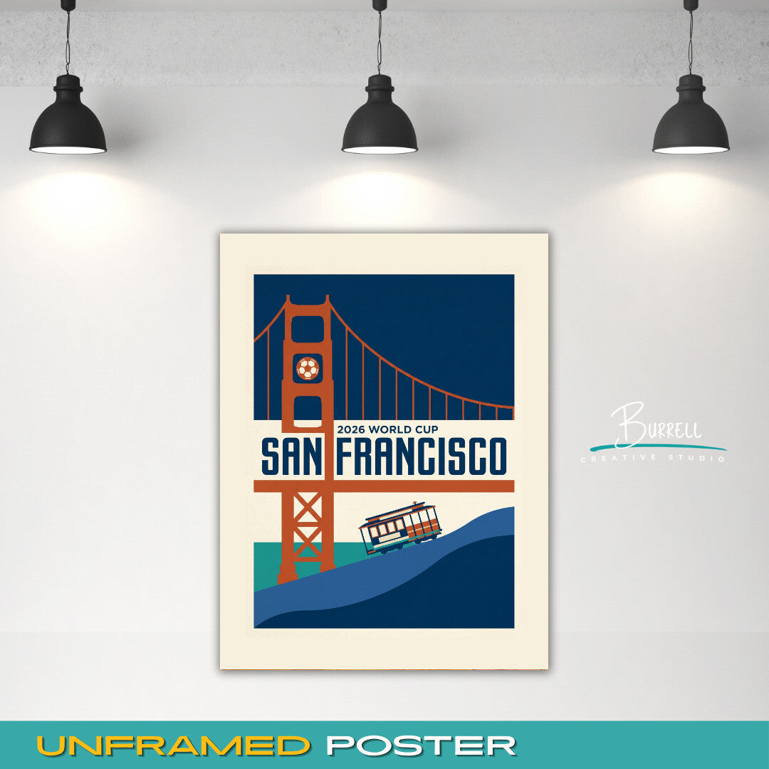 San Francisco United States 2026 World Cup Minimalist Football Posters & Wall Art Poster Print