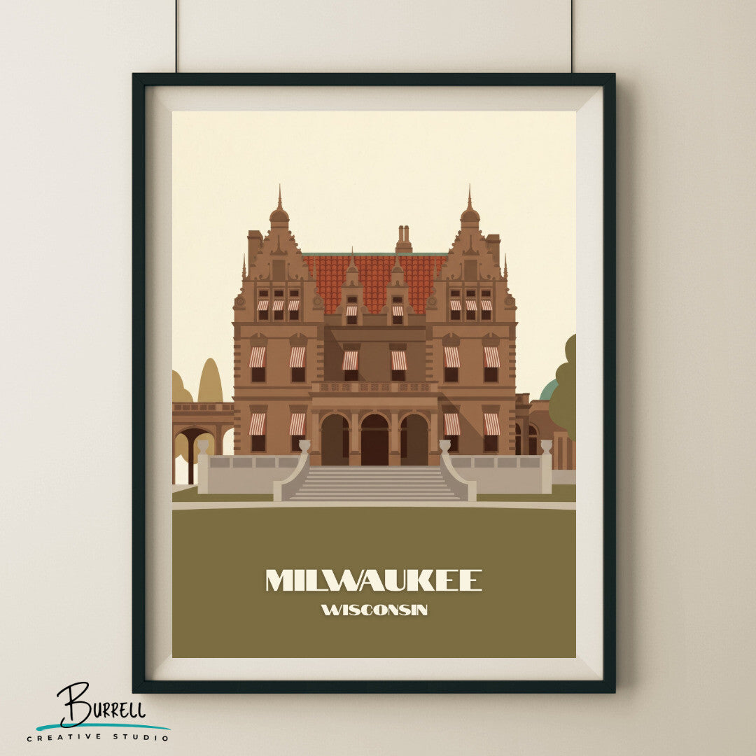Milwaukee Wisconsin Pabst Mansion Travel Posters & Wall Art Poster Print
