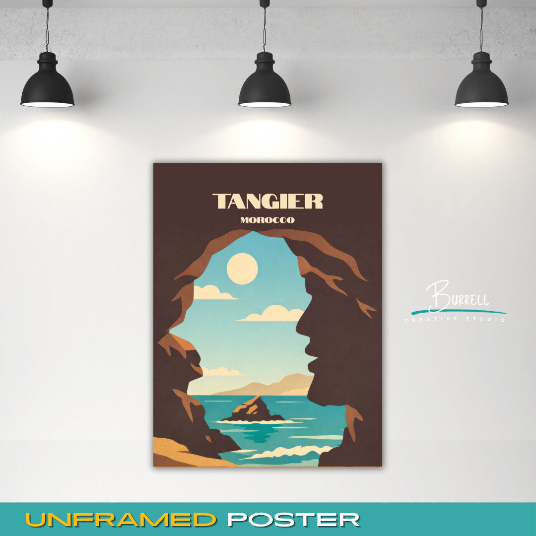 Tangier Morocco Hercules Caves Travel Poster & Wall Art Poster Print