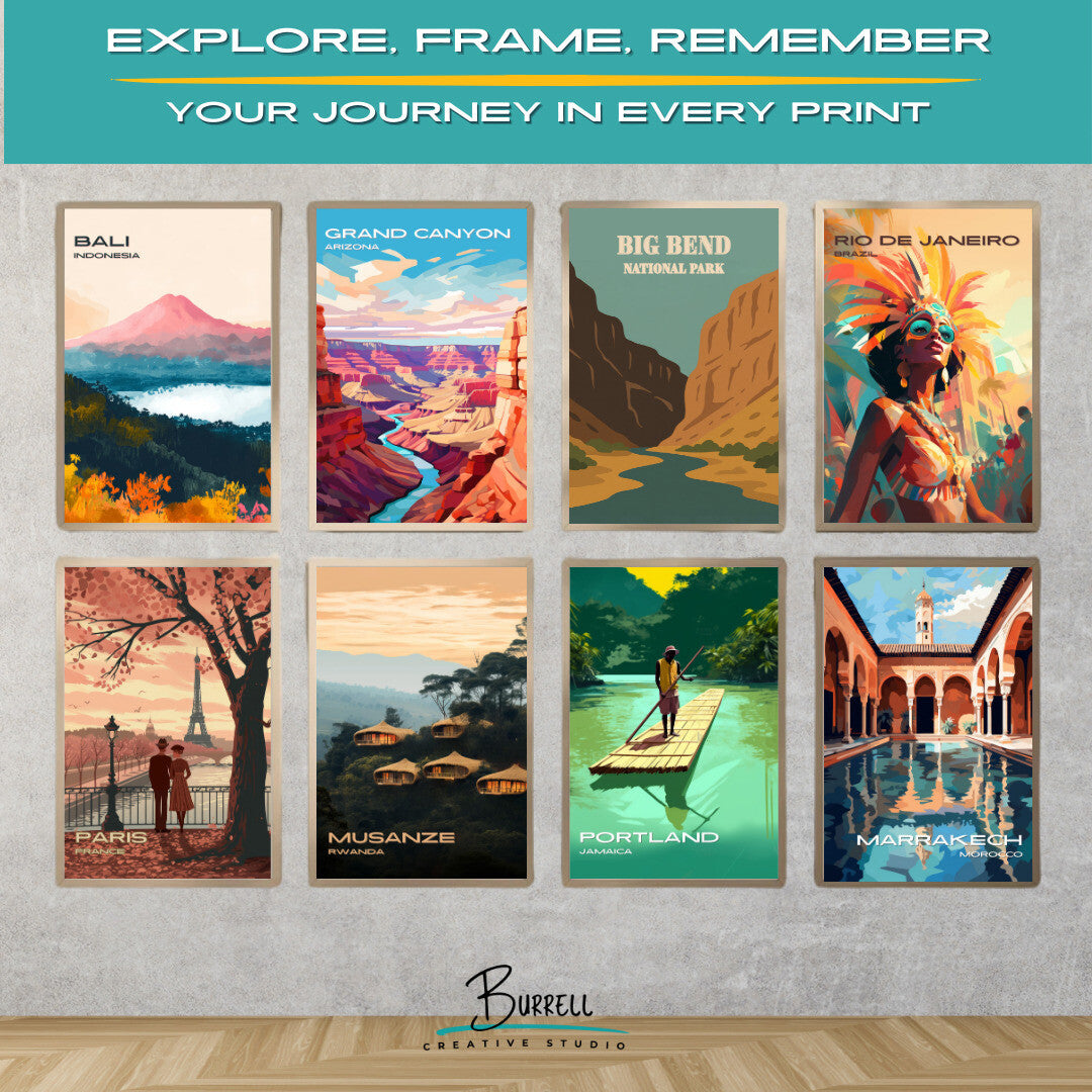 Big Bend National Park Texas Scenery Travel Posters & Wall Art Poster Print