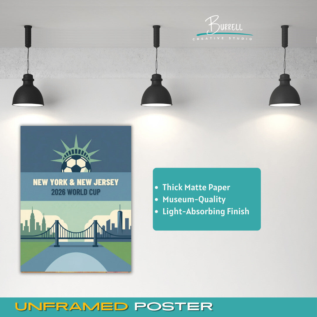 East Rutherford United States 2026 World Cup Football Posters & Wall Art Poster Print