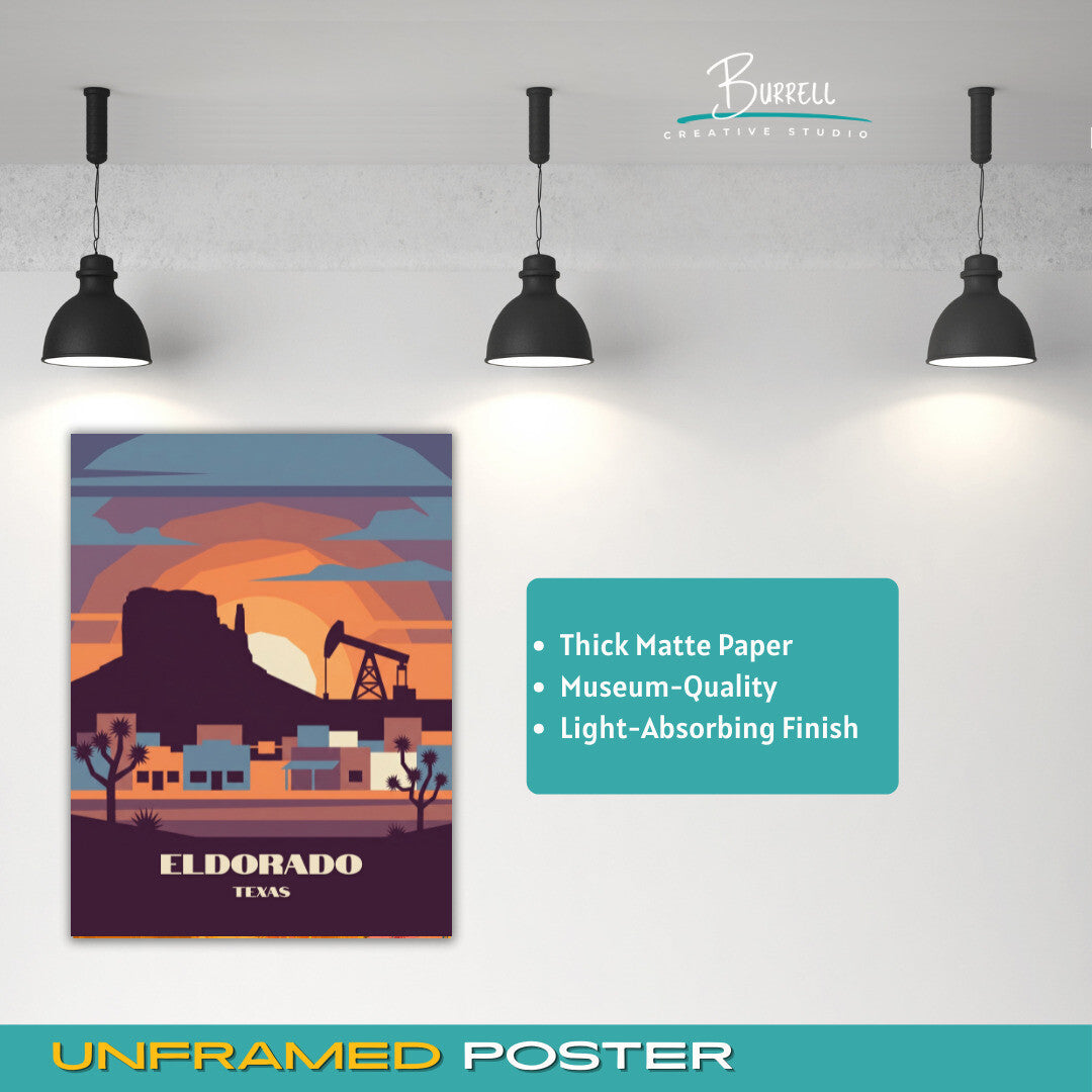 Eldorado Texas Star Gazing Travel Posters & Wall Art Poster Print