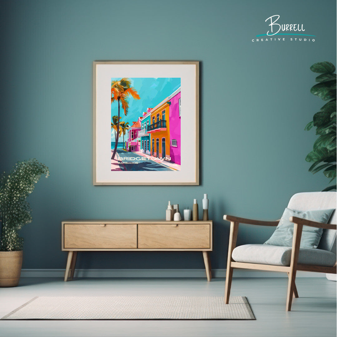 Bridgetown Barbados Relaxing Scenery Travel Poster & Wall Art Poster Print