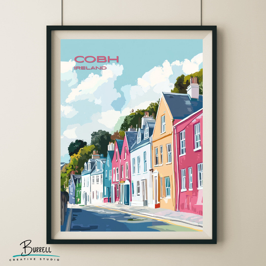 Cobh Ireland Deck Of Cards Travel Poster & Wall Art Poster Print