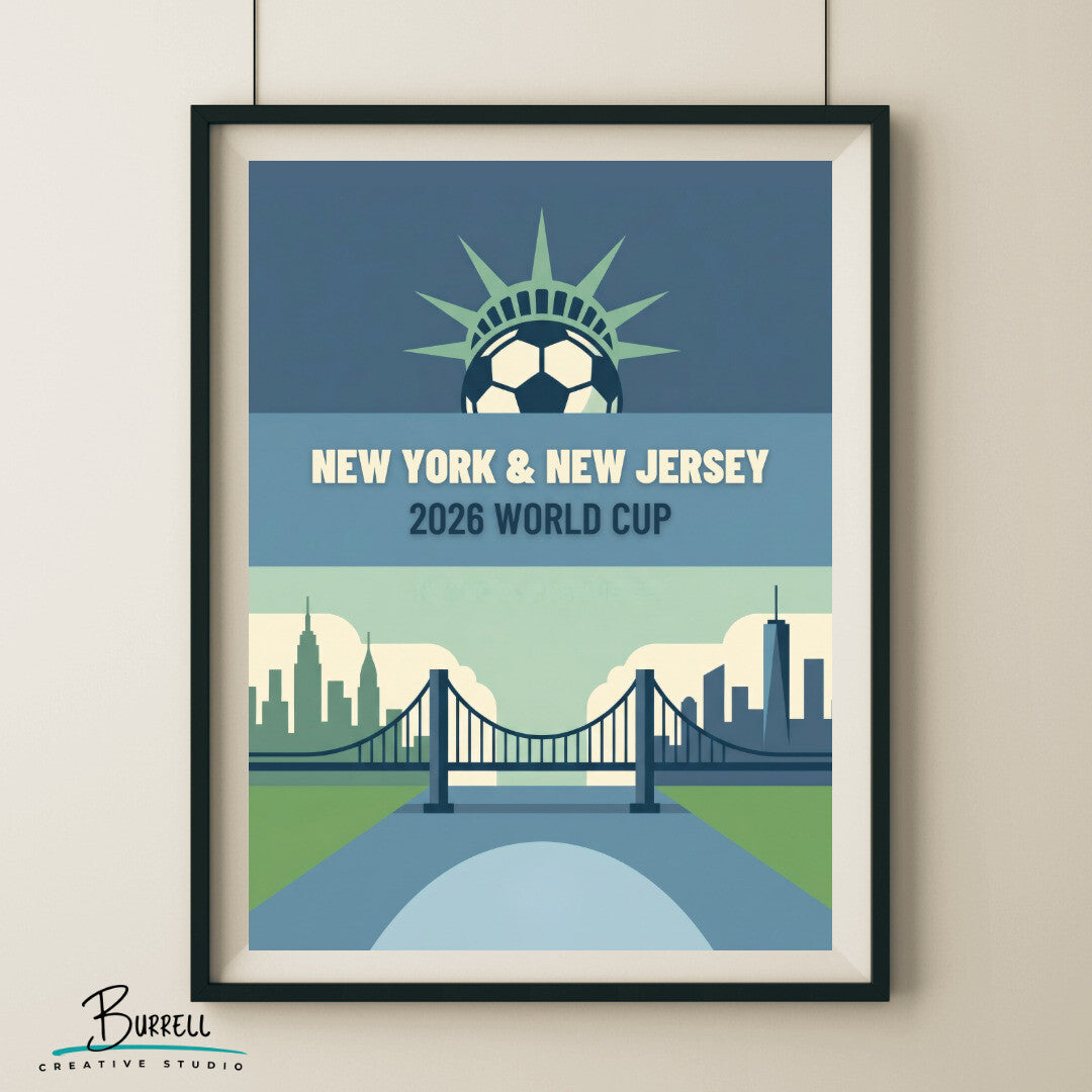 East Rutherford United States 2026 World Cup Football Posters & Wall Art Poster Print