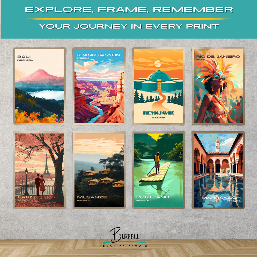 Reykjavik Iceland Perlan Museum Travel Poster & Wall Art Poster Print