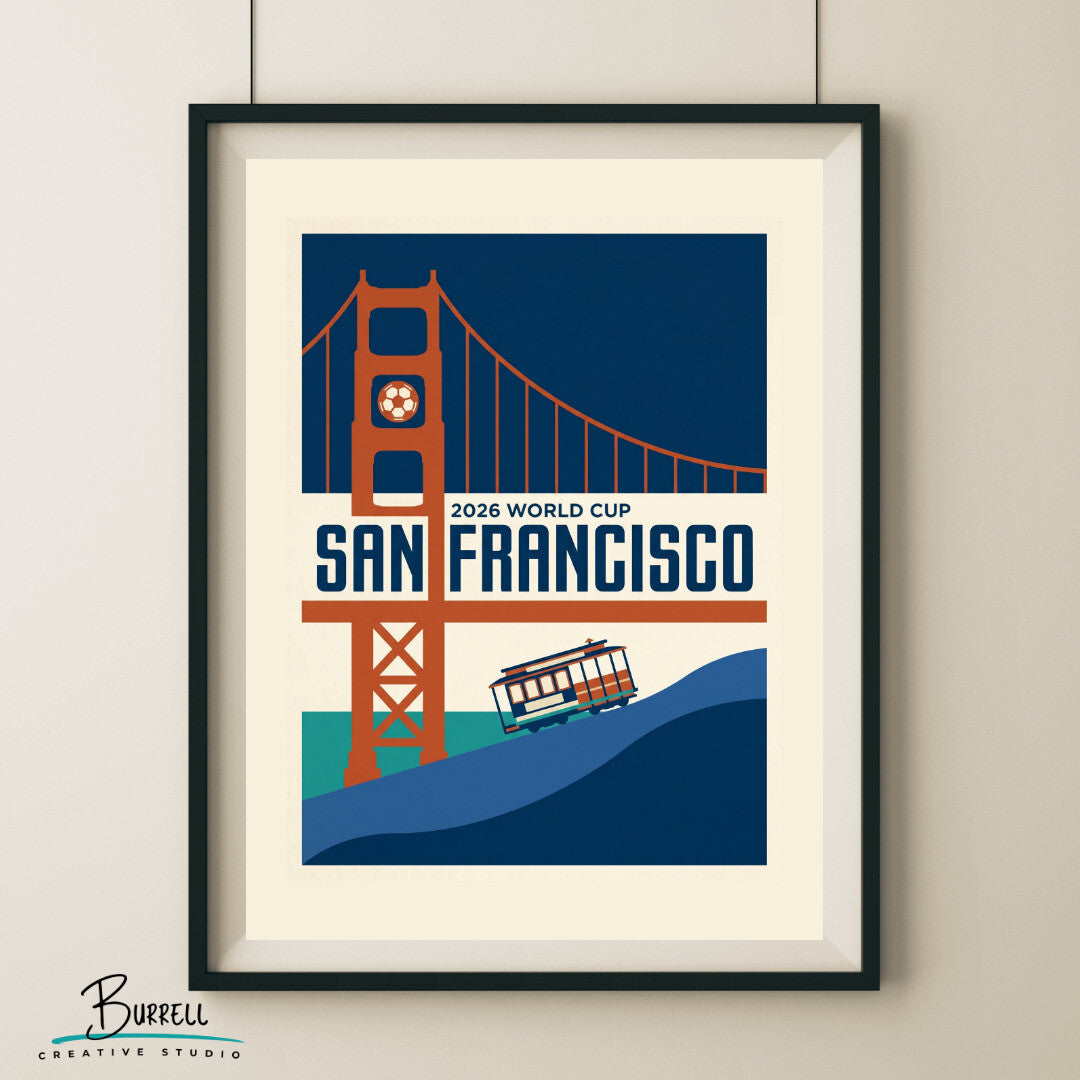 San Francisco United States 2026 World Cup Minimalist Football Posters & Wall Art Poster Print