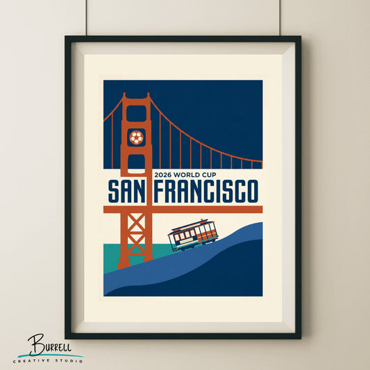 San Francisco United States 2026 World Cup Minimalist Football Posters & Wall Art Poster Print