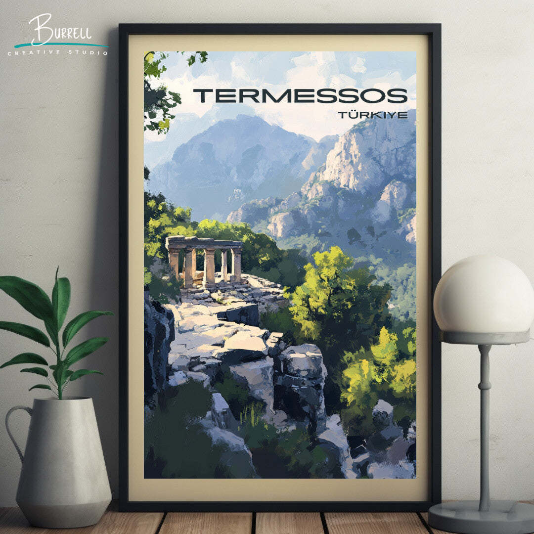 Termessos Türkiye Scenery Travel Poster & Wall Art Poster Print