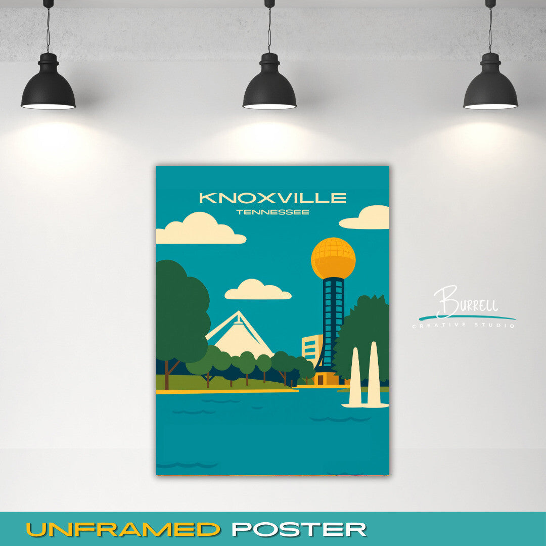 Knoxville Tennessee Worlds Fair Park Travel Poster & Wall Art Poster Print
