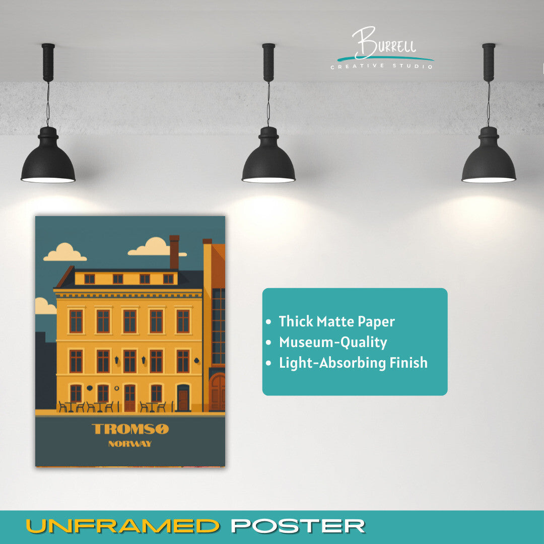 Tromsø Norway Mack Brewery Travel Poster & Wall Art Poster Print