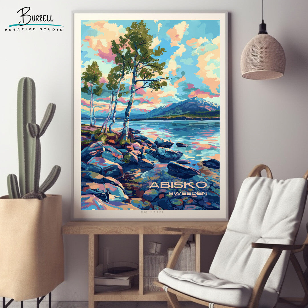 Abisko Sweden Park Scenery Travel Poster & Wall Art Poster Print