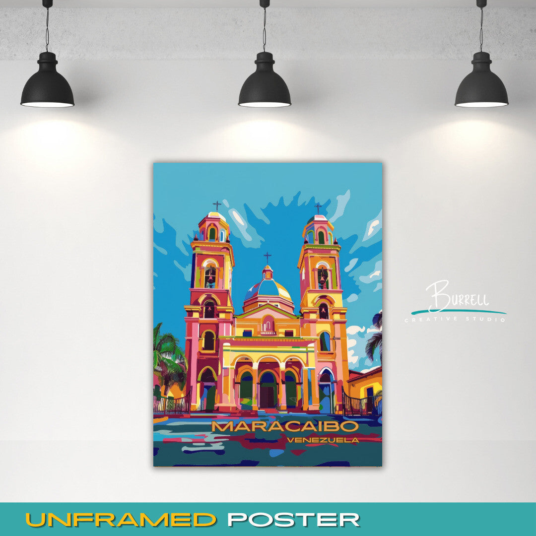 Maracaibo Venezuela Basilica de la Chinita Travel Poster & Wall Art Poster Print