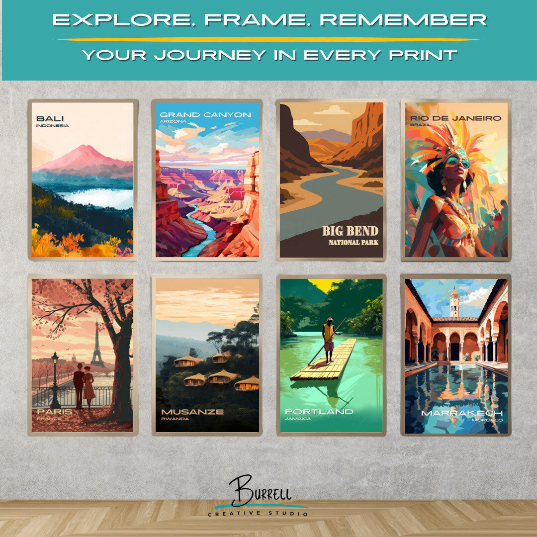 Big Bend National Park Texas River View Travel Posters & Wall Art Poster Print