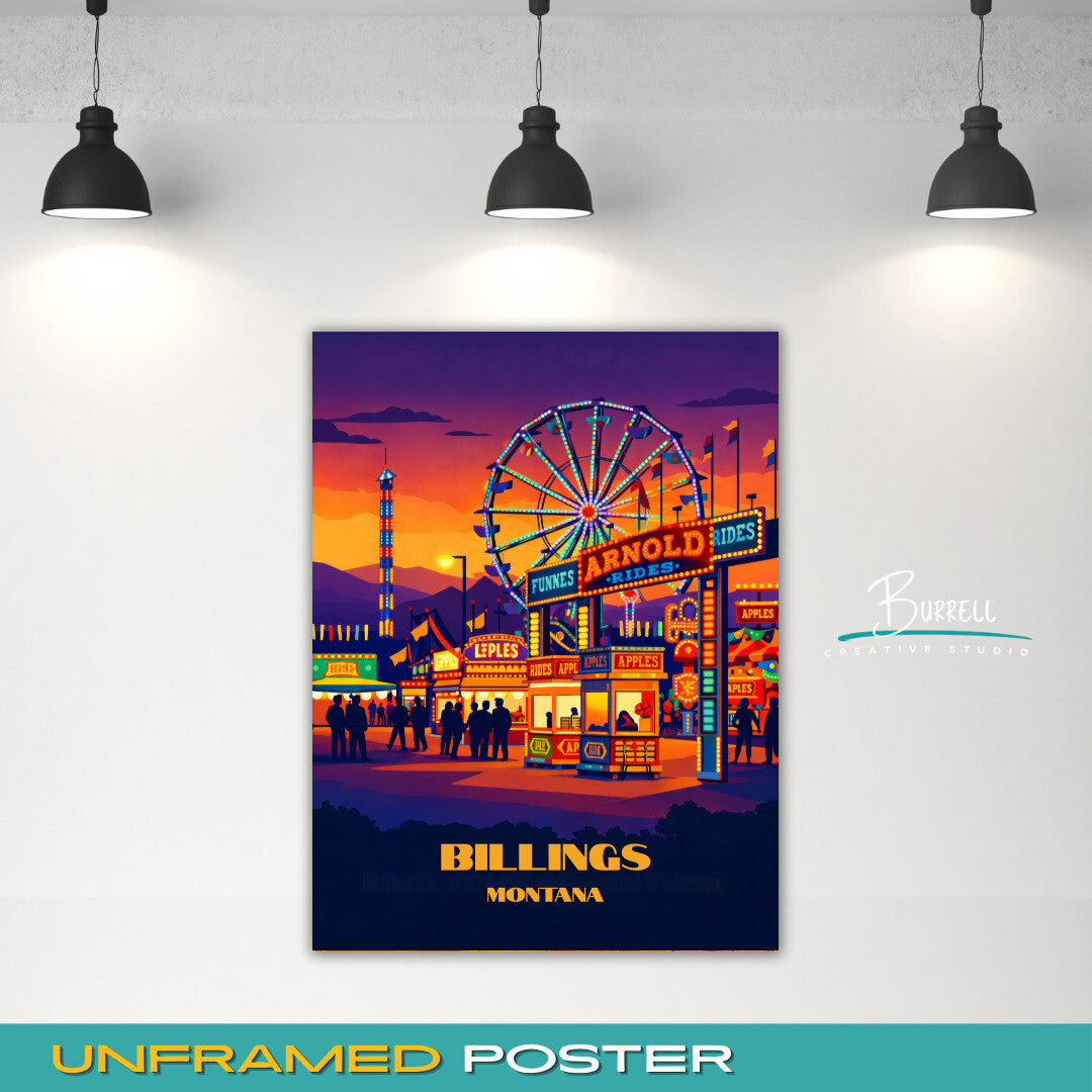 Billings Montana State Fair Travel Posters & Wall Art Poster Print