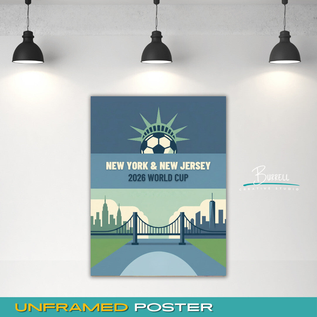 East Rutherford United States 2026 World Cup Football Posters & Wall Art Poster Print