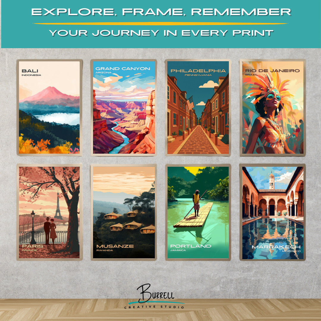 Philadelphia Pennsylvania Elfreths Alley Travel Poster & Wall Art Poster Print