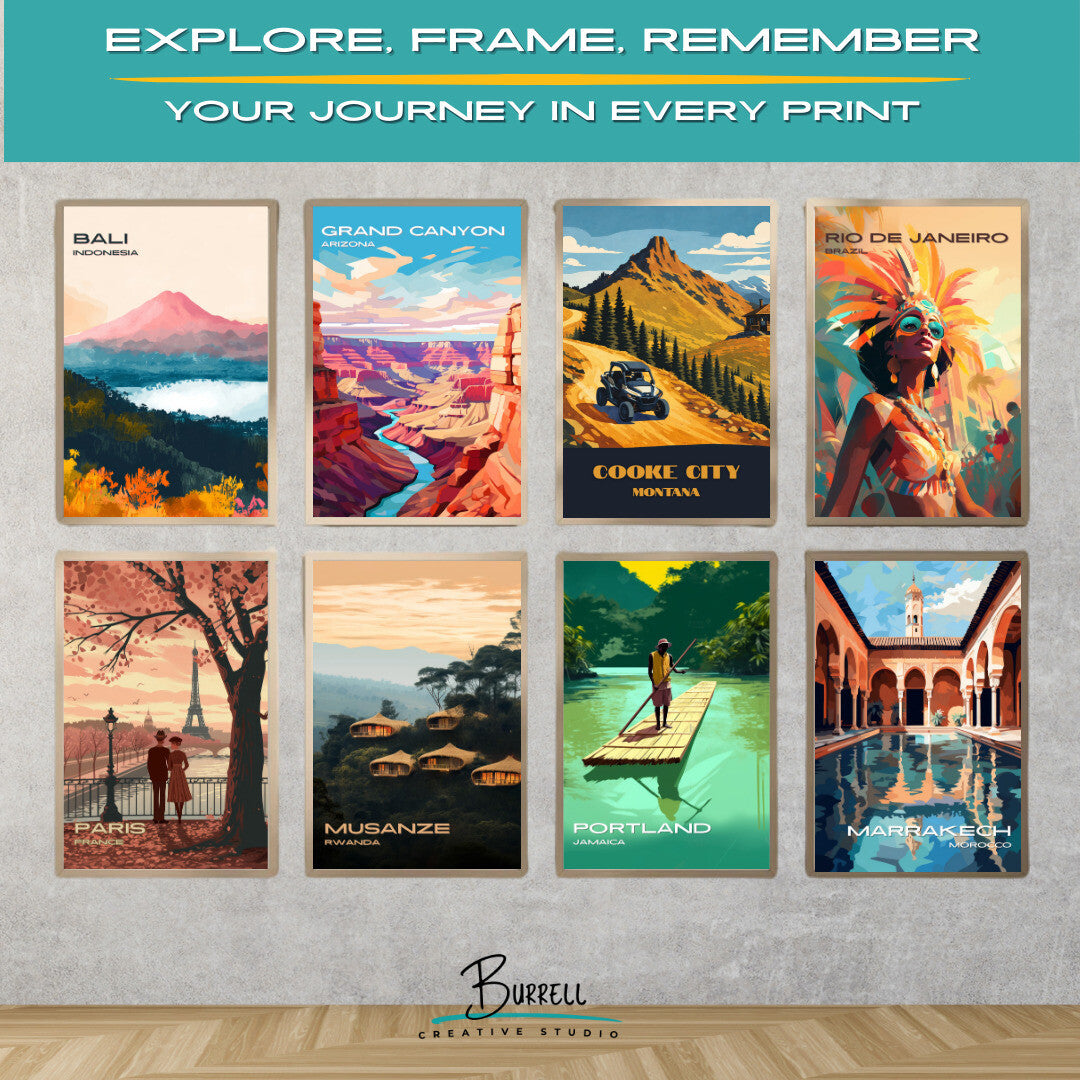 Cooke City Montana 4x4 Off Roading Travel Posters & Wall Art Poster Print