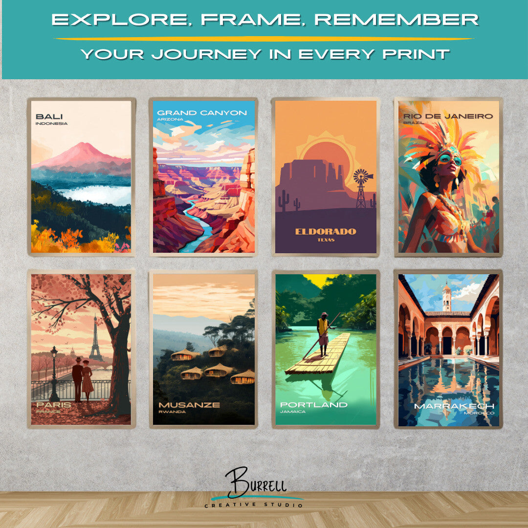 Eldorado Texas Scenic Sunset Travel Posters & Wall Art Poster Print