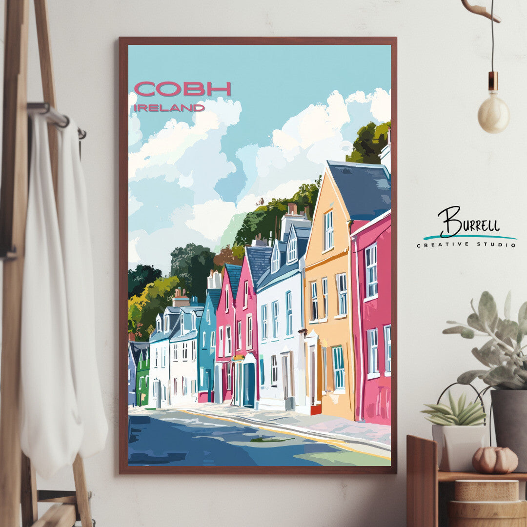 Cobh Ireland Deck Of Cards Travel Poster & Wall Art Poster Print