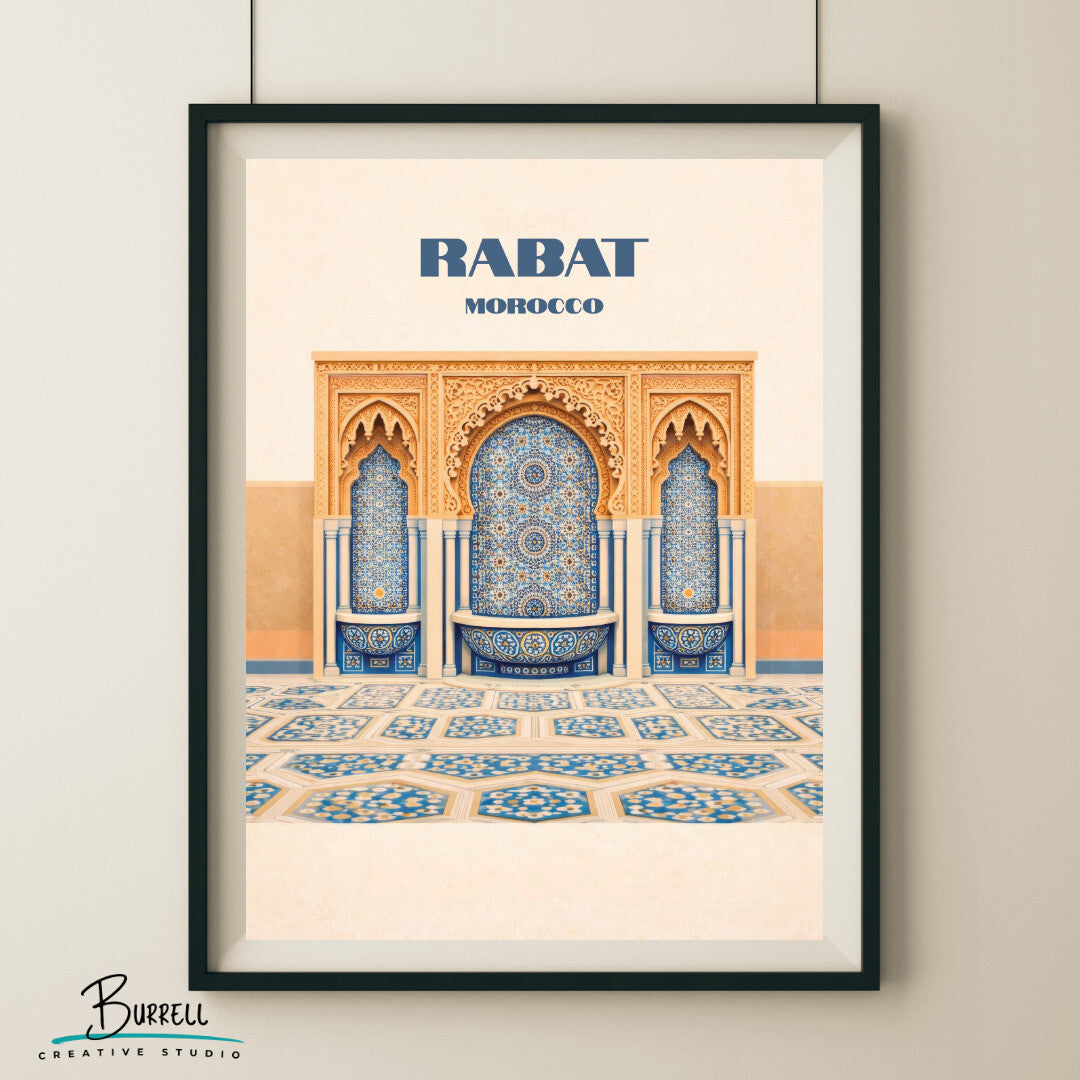 Rabat Morocco Local Architecture Travel Poster & Wall Art Poster Print