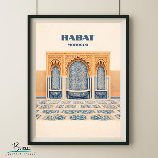 Rabat Morocco Local Architecture Travel Poster & Wall Art Poster Print