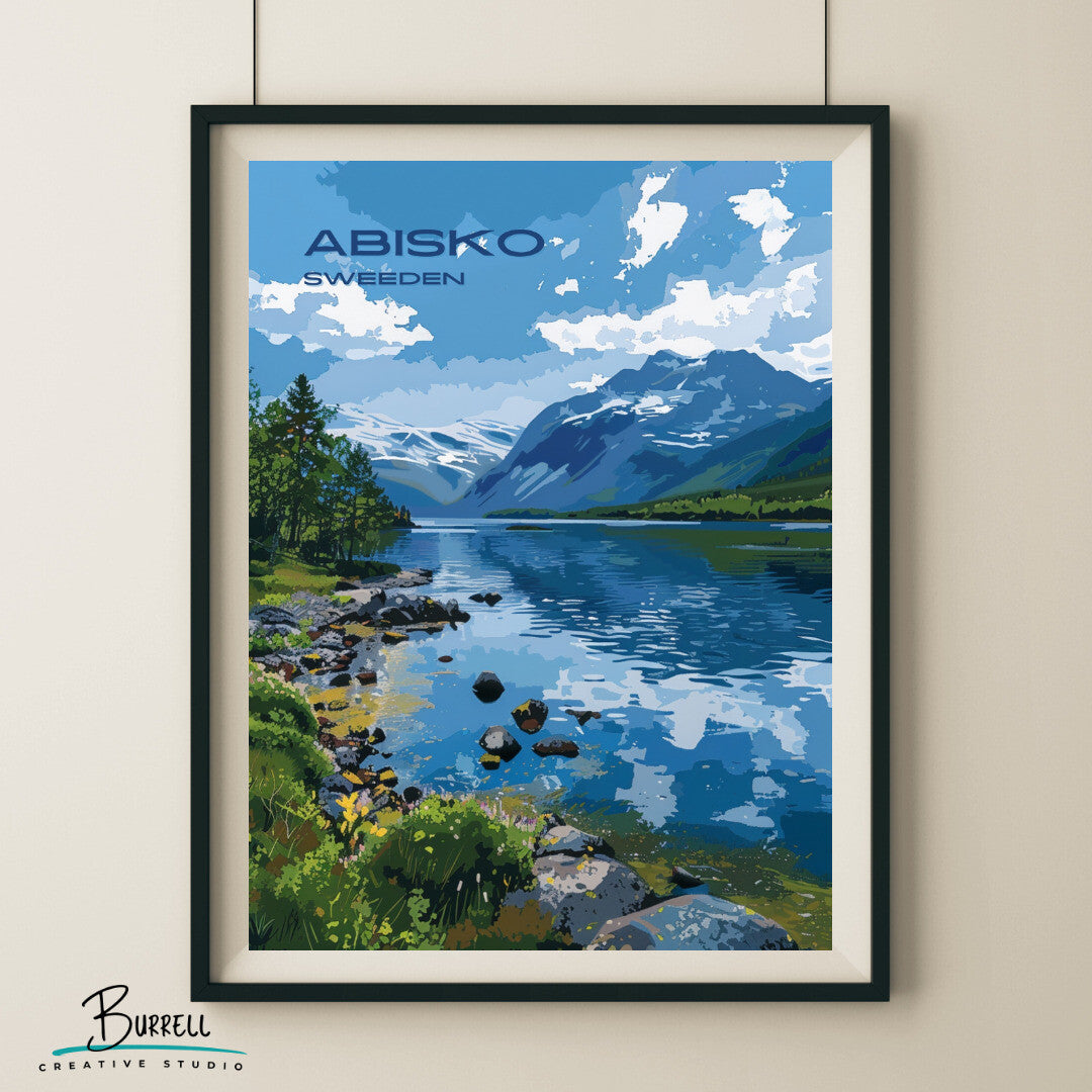 Abisko Sweden National Park Travel Poster & Wall Art Poster Print