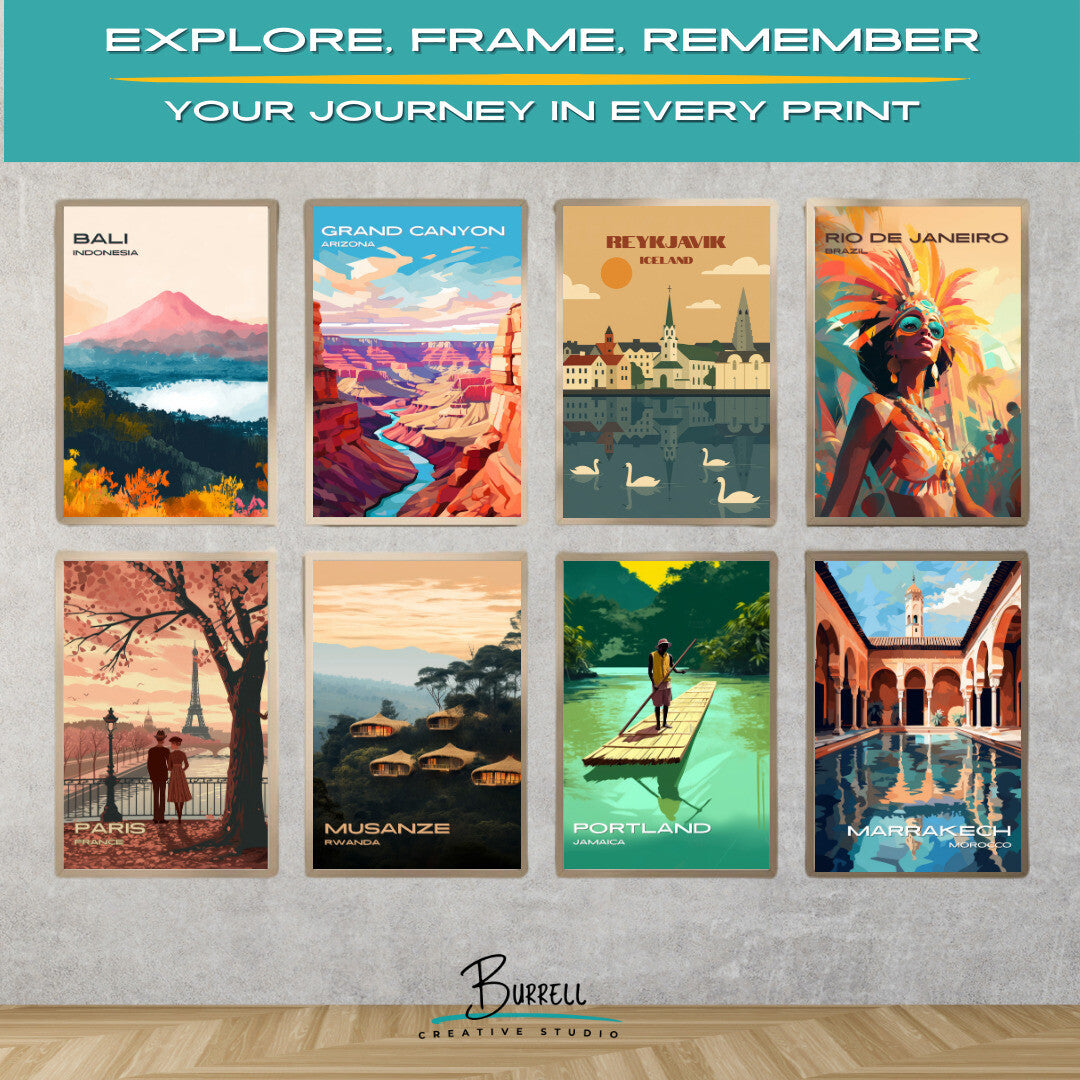 Reykjavik Iceland Tjornin Travel Poster & Wall Art Poster Print