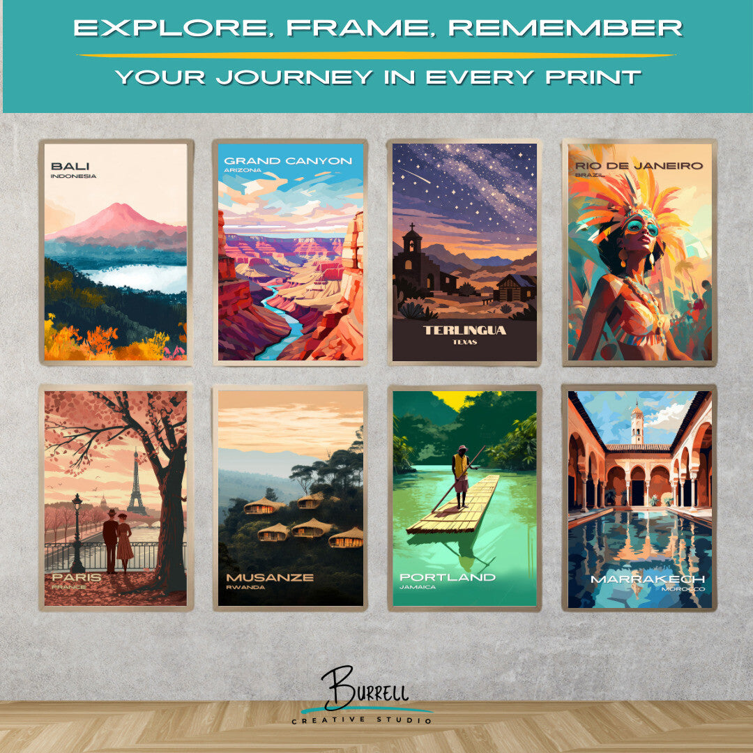 Terlingua Texas Night SKy Travel Poster & Wall Art Poster Print