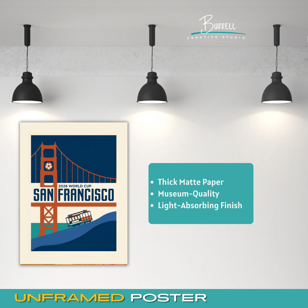 San Francisco United States 2026 World Cup Minimalist Football Posters & Wall Art Poster Print