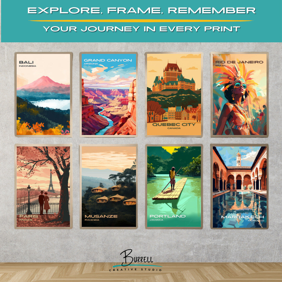 Quebec City Canada Chateau Frontenac Travel Poster & Wall Art Poster Print