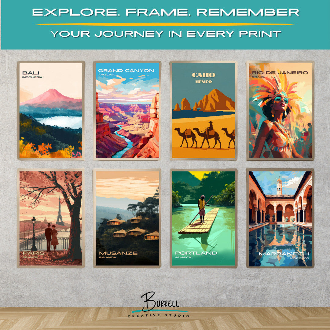 Cabo Mexico Camel Tour Travel Poster & Wall Art Poster Print