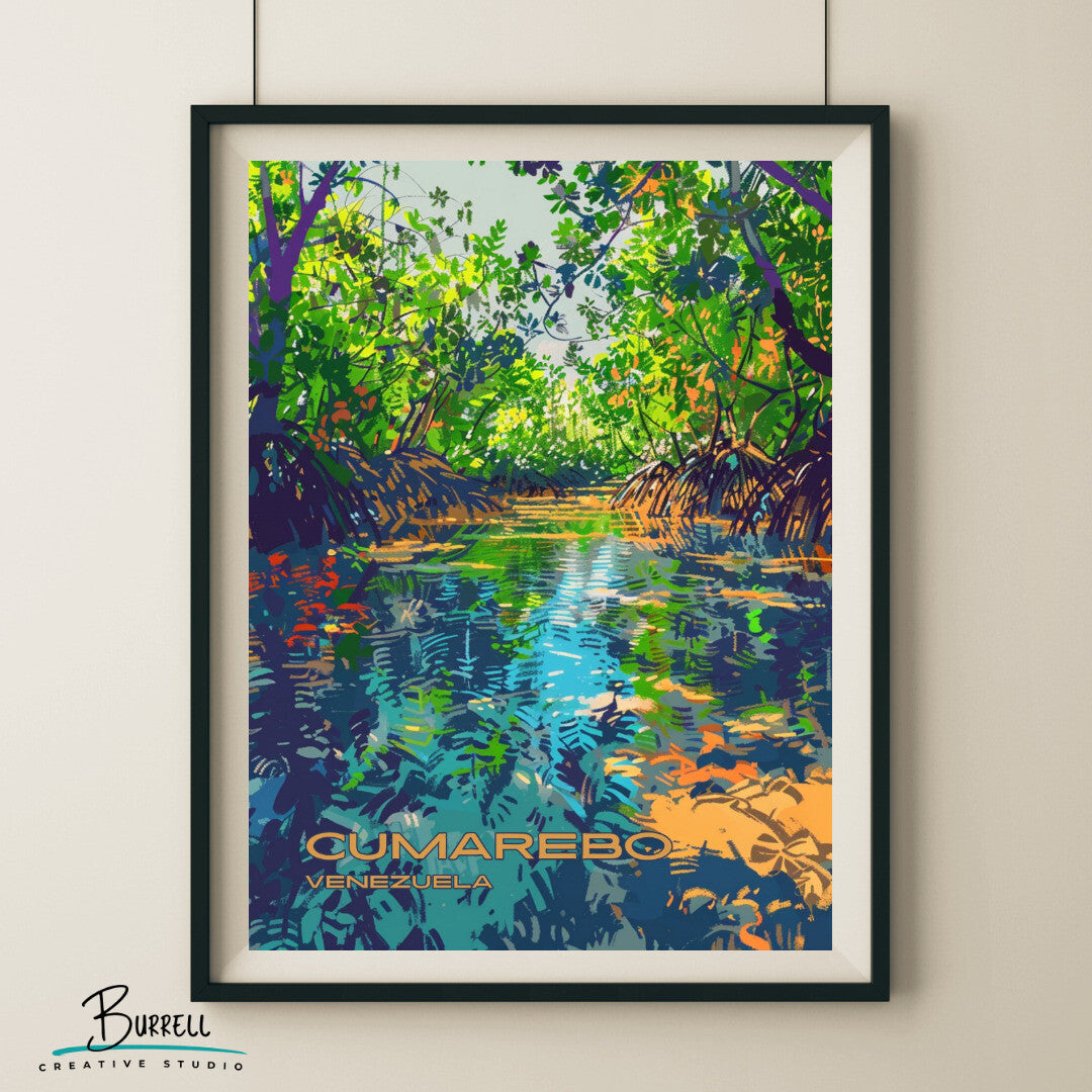 Puerto Cumarebo Mangroves Wall Art Poster Print | Puerto Cumarebo Falcon Travel Poster | Home Decor
