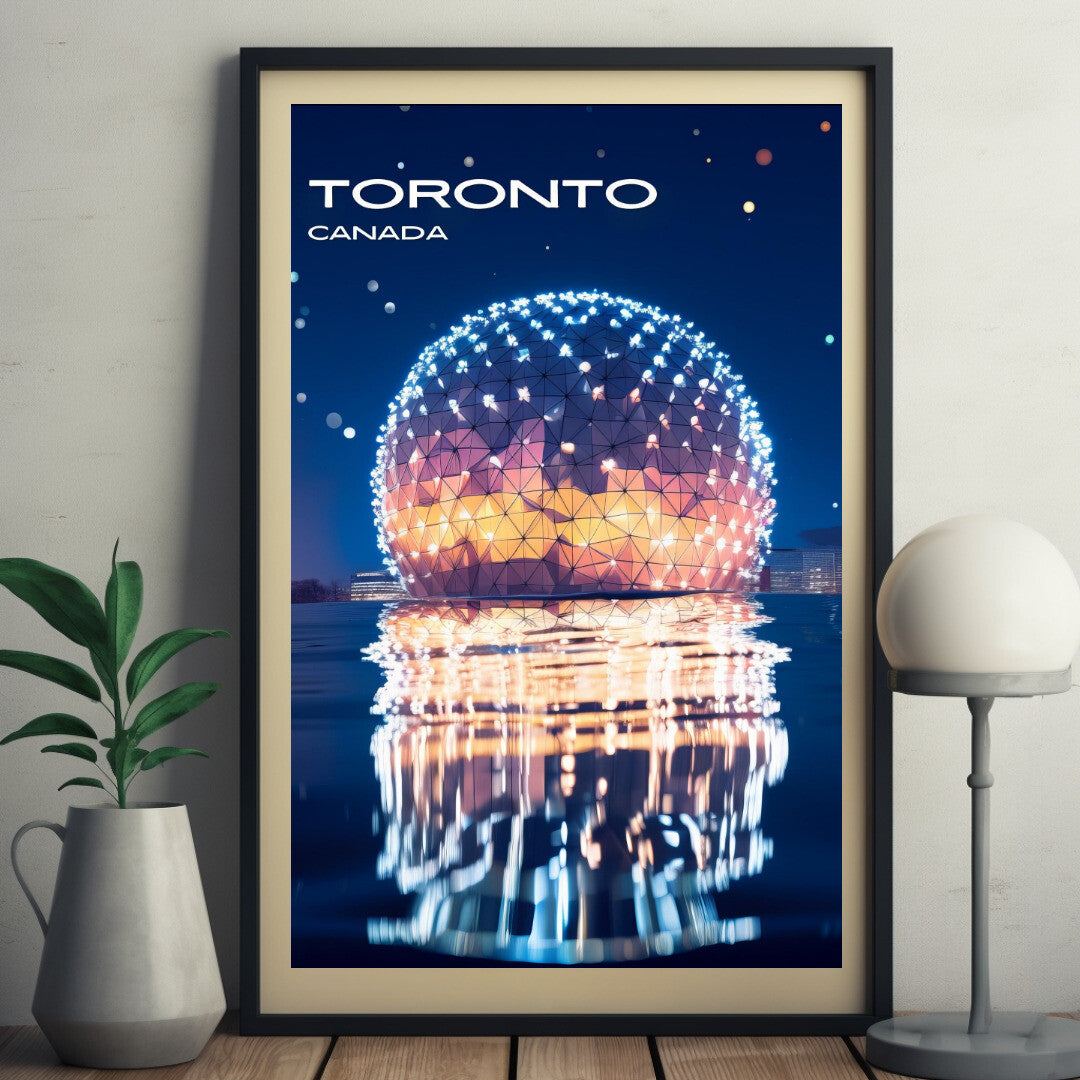 Toronto Cinesphere Wall Art Poster Print | Toronto Ontario Travel Poster | Home Decor