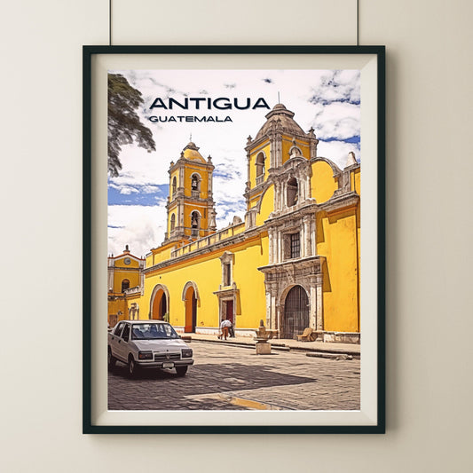 Antigua Architecture Wall Art Poster Print | Antigua Sacatepéquez Travel Poster | Home Decor